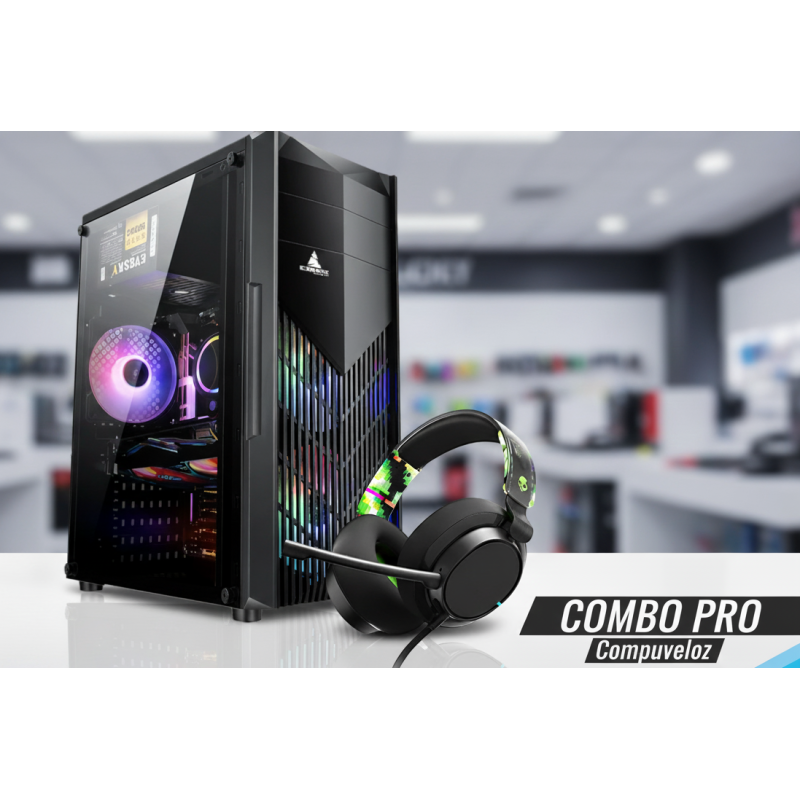 PC Gamer AMD Ryzen 3 + audífonos Skullcandy Slyr Pro